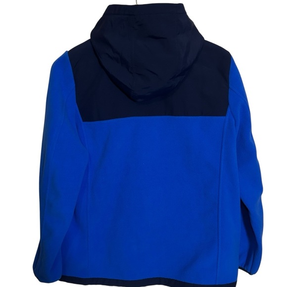 Lands’ End Jacket Women’s Size Medium (10-12) Fleece Hooded Blue Full Zip Coat - Picture 2 of 7